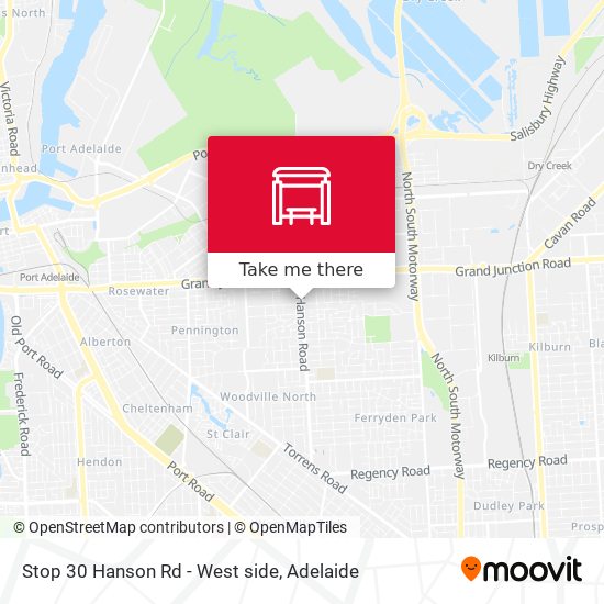 Stop 30 Hanson Rd - West side map