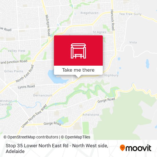 Stop 35 Lower North East Rd - North West side map