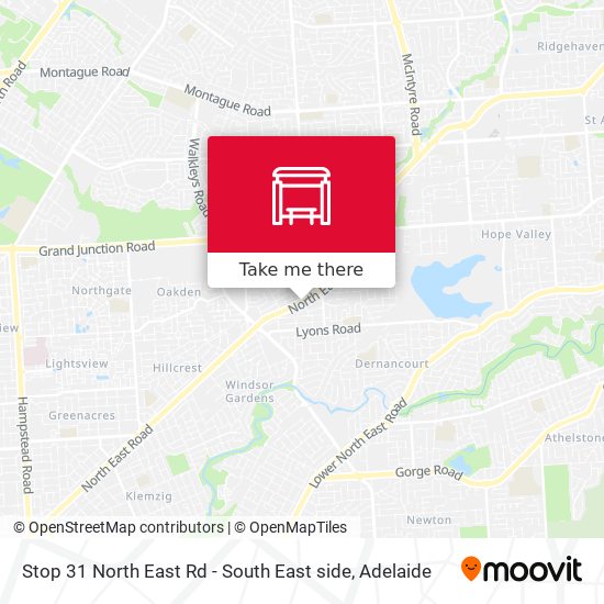 Stop 31 North East Rd - South East side map