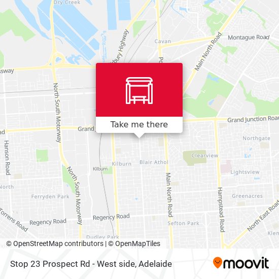 Stop 23 Prospect Rd - West side map