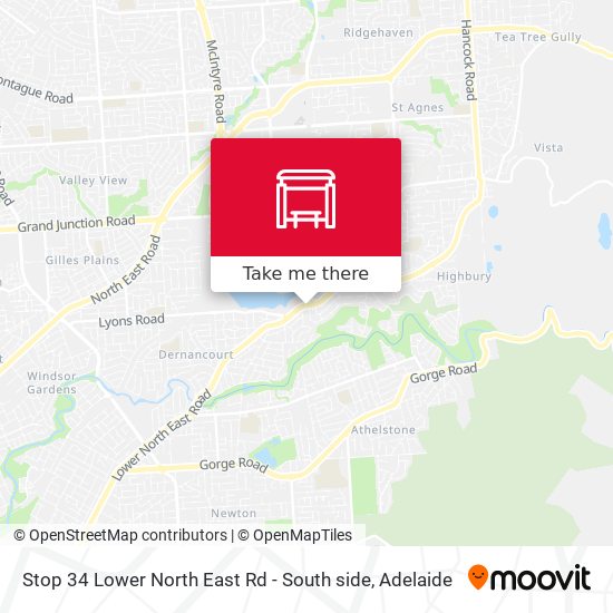 Stop 34 Lower North East Rd - South side map