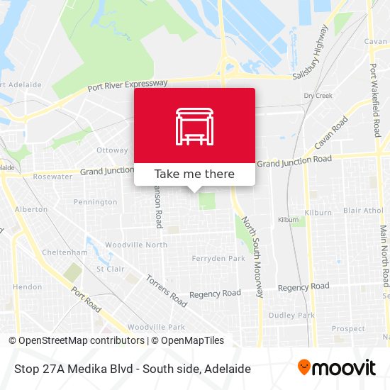 Stop 27A Medika Blvd - South side map