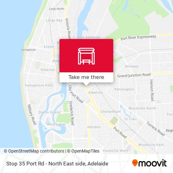 Stop 35 Port Rd - North East side map