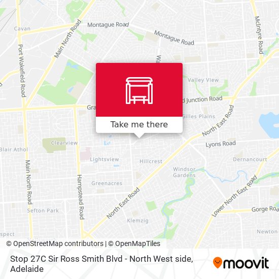 Stop 27C Sir Ross Smith Blvd - North West side map