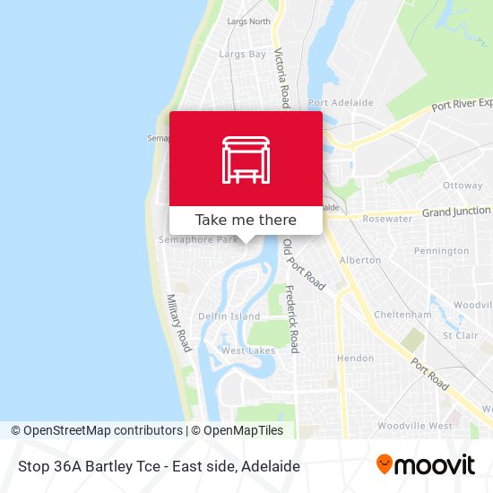 Stop 36A Bartley Tce - East side map