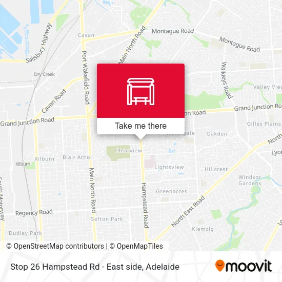 Mapa Stop 26 Hampstead Rd - East side