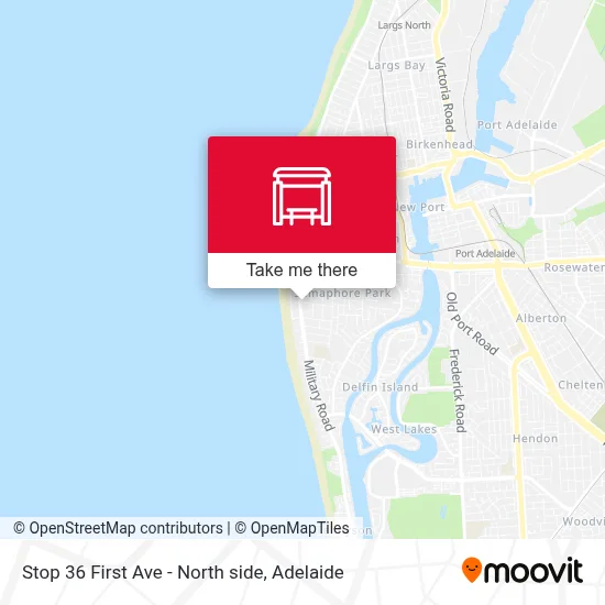 Mapa Stop 36 First Ave - North side