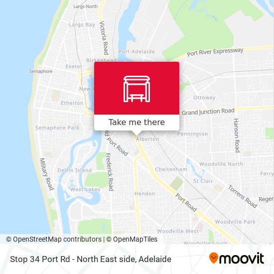 Stop 34 Port Rd - North East side map