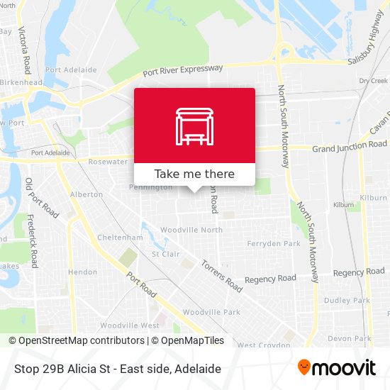 Stop 29B Alicia St - East side map