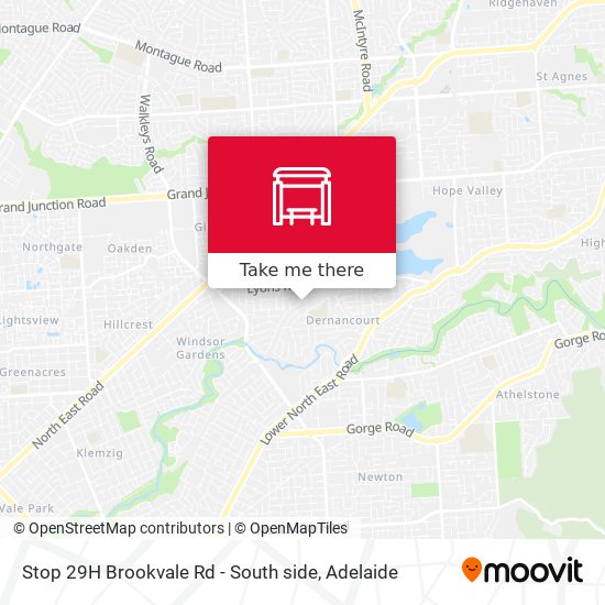 Stop 29H Brookvale Rd - South side map