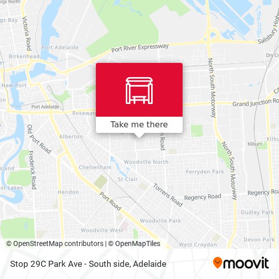 Stop 29C Park Ave - South side map