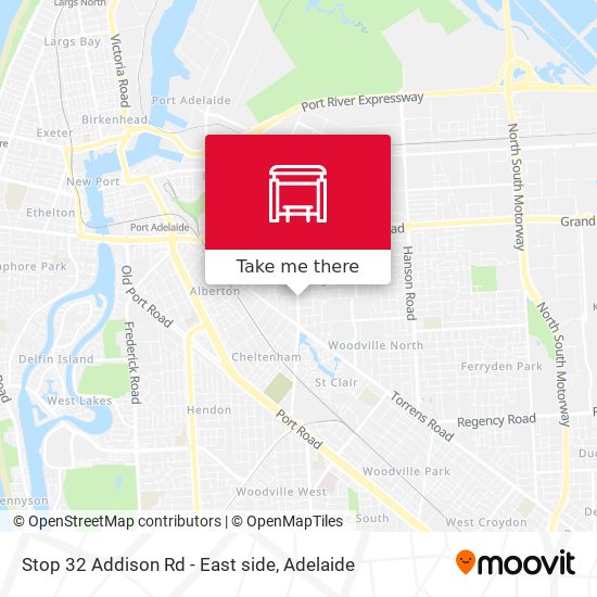 Stop 32 Addison Rd - East side map
