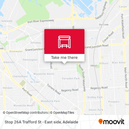 Stop 26A Trafford St - East side map