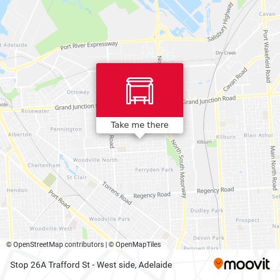 Stop 26A Trafford St - West side map