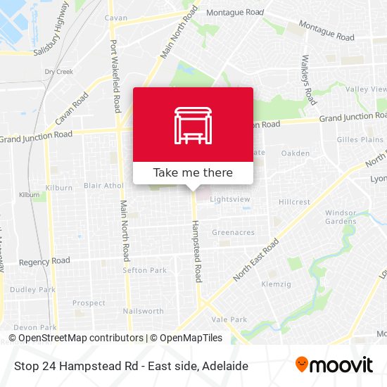 Stop 24 Hampstead Rd - East side map