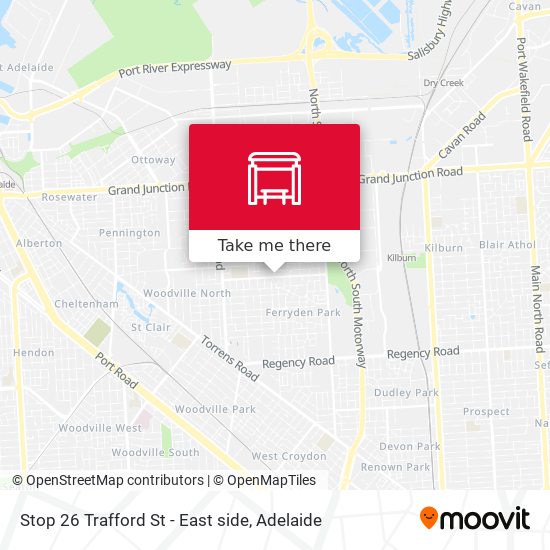 Stop 26 Trafford St - East side map