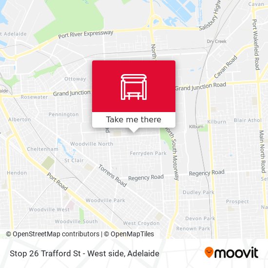 Stop 26 Trafford St - West side map