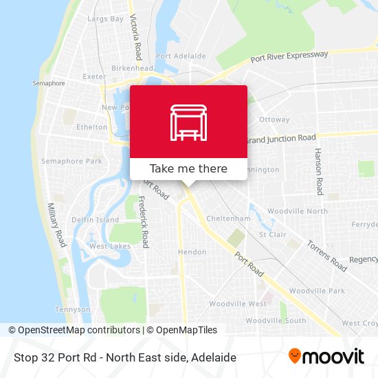 Stop 32 Port Rd - North East side map