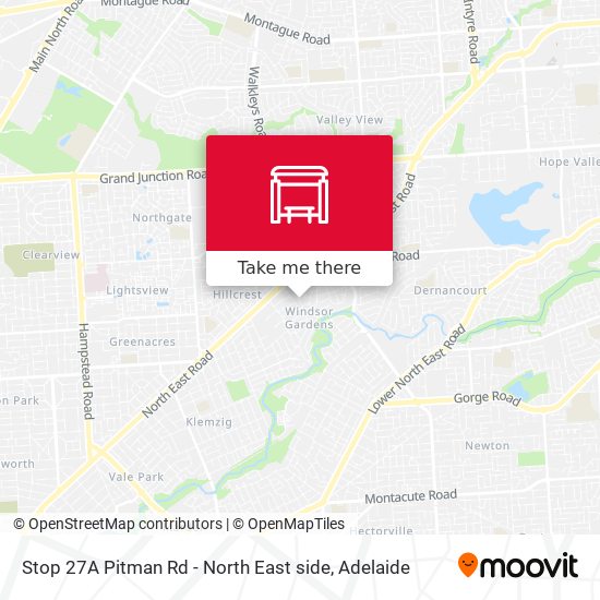 Stop 27A Pitman Rd - North East side map