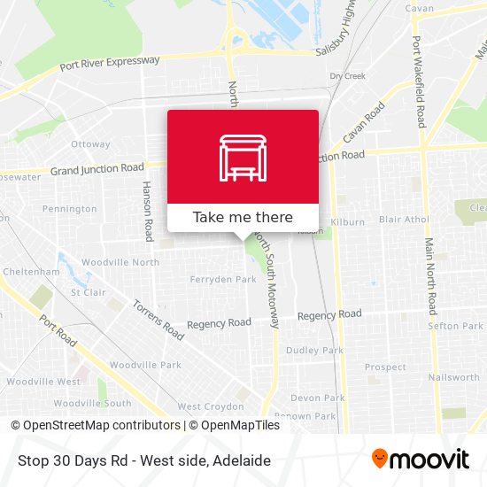 Stop 30 Days Rd - West side map