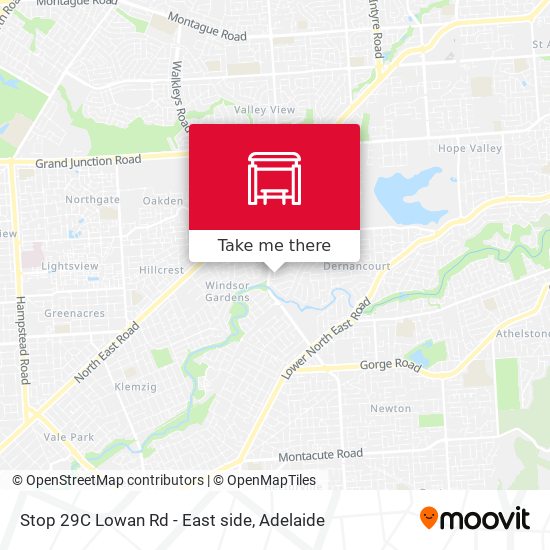 Stop 29C Lowan Rd - East side map