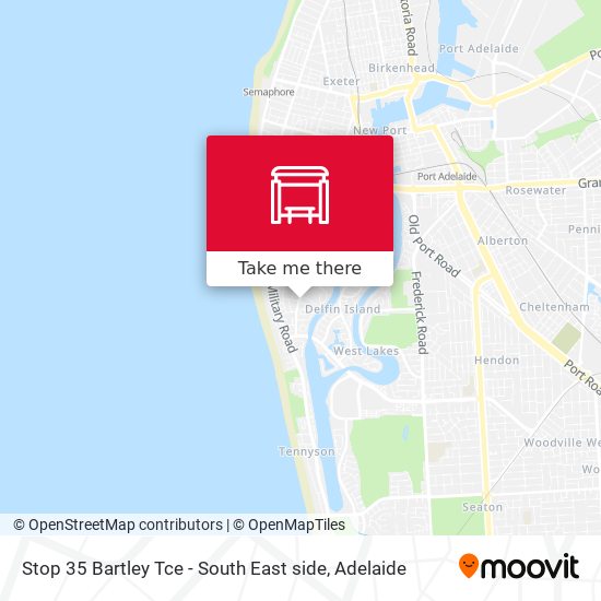 Mapa Stop 35 Bartley Tce - South East side