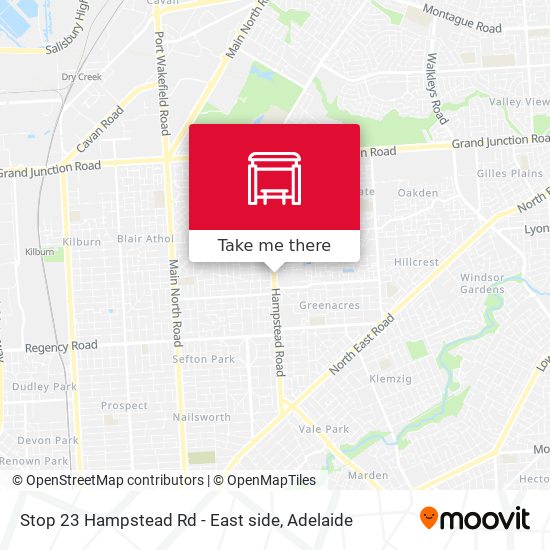Stop 23 Hampstead Rd - East side map
