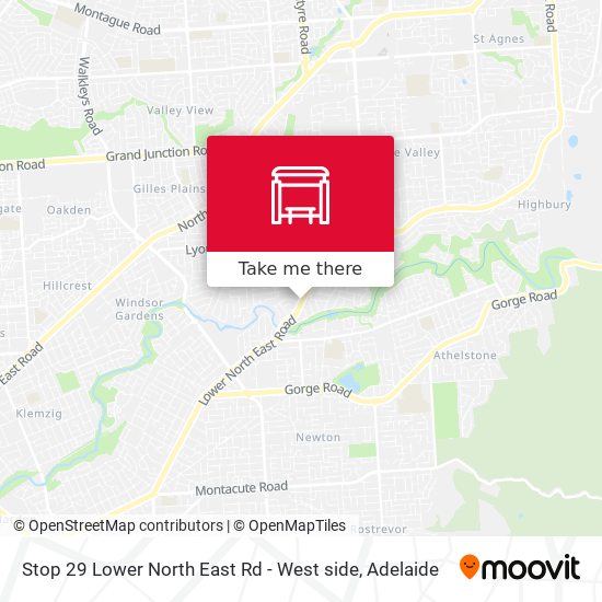 Stop 29 Lower North East Rd - West side map