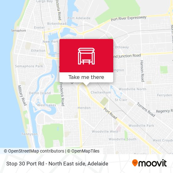 Stop 30 Port Rd - North East side map