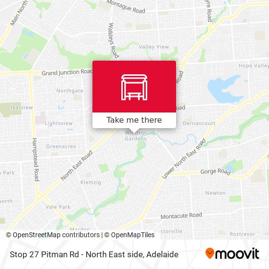 Stop 27 Pitman Rd - North East side map