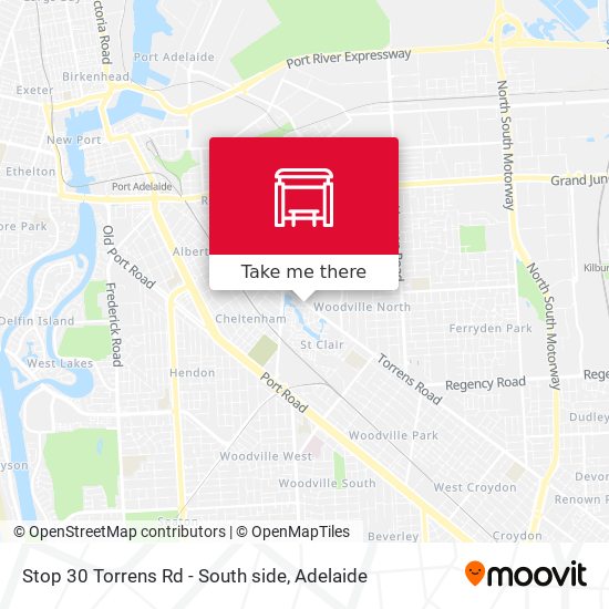 Mapa Stop 30 Torrens Rd - South side