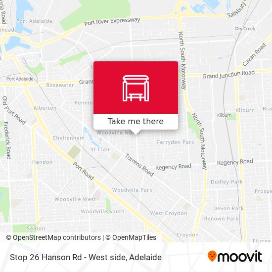 Stop 26 Hanson Rd - West side map
