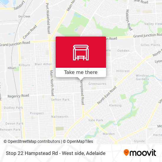 Mapa Stop 22 Hampstead Rd - West side