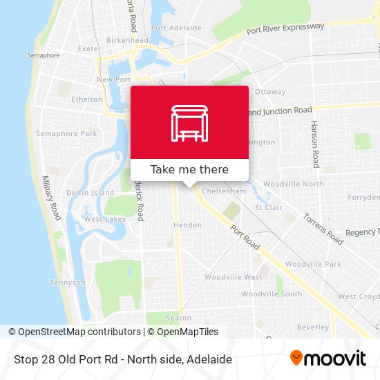 Stop 28 Old Port Rd - North side map