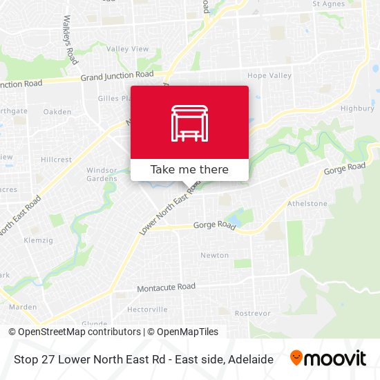 Stop 27 Lower North East Rd - East side map