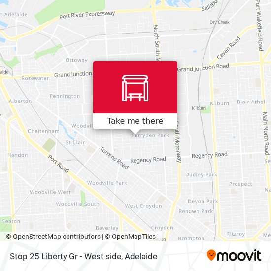 Stop 25 Liberty Gr - West side map