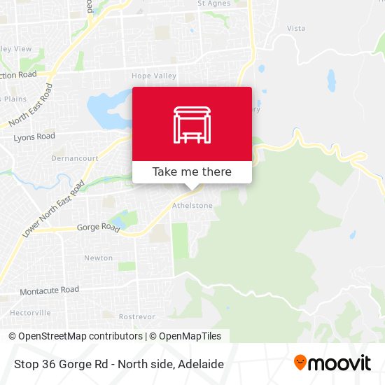 Stop 36 Gorge Rd - North side map