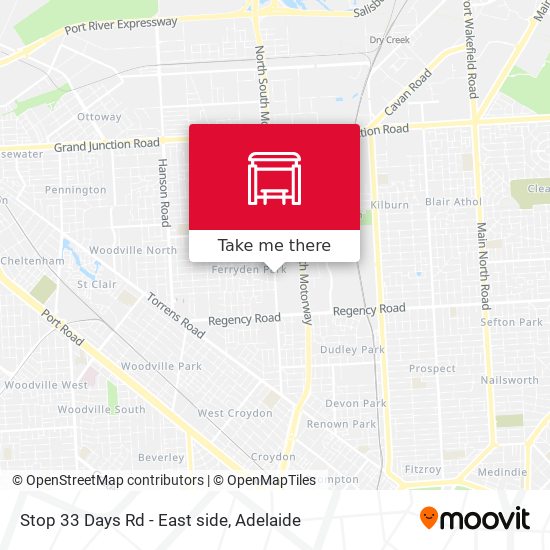 Stop 33 Days Rd - East side map