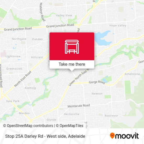 Stop 25A Darley Rd - West side map