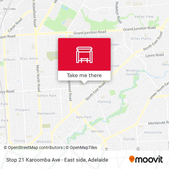 Mapa Stop 21 Karoomba Ave - East side