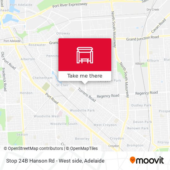 Stop 24B Hanson Rd - West side map