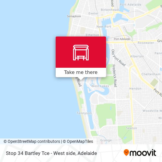 Mapa Stop 34 Bartley Tce - West side