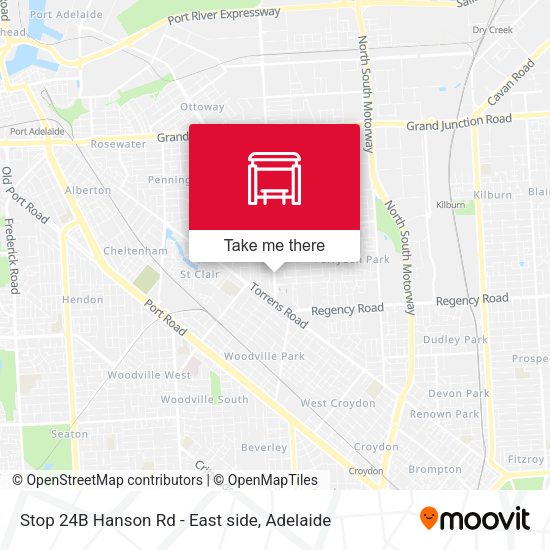 Stop 24B Hanson Rd - East side map
