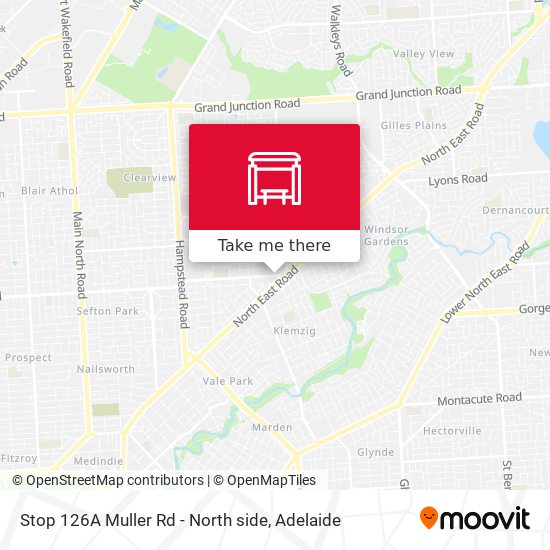 Stop 126A Muller Rd - North side map