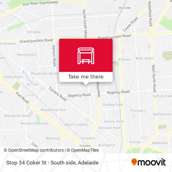 Stop 34 Coker St - South side map