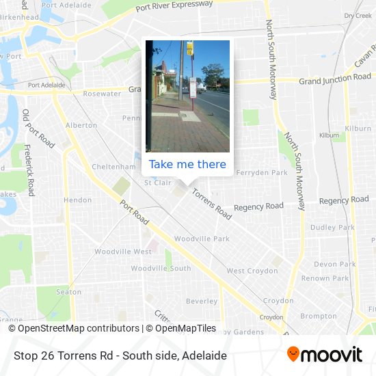 Mapa Stop 26 Torrens Rd - South side