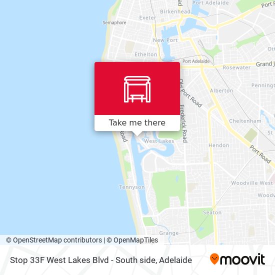 Mapa Stop 33F West Lakes Blvd - South side