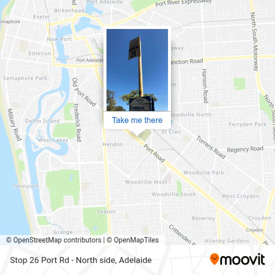 Mapa Stop 26 Port Rd - North side