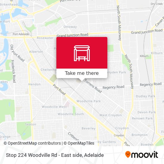 Stop 224 Woodville Rd - East side map