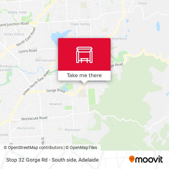 Stop 32 Gorge Rd - South side map